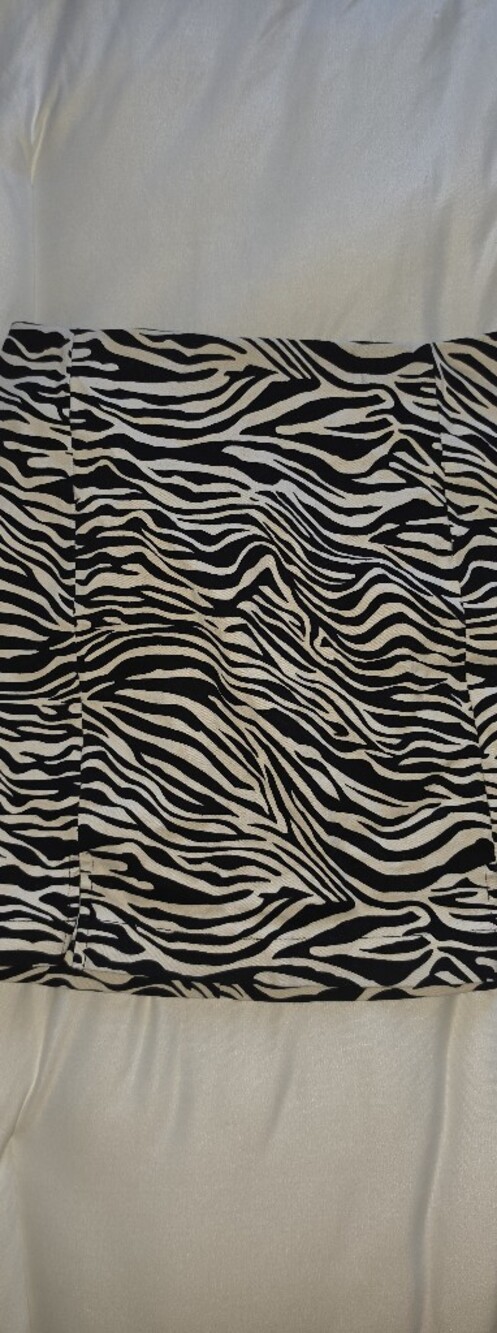 love on a hanger Black and White Zebra Print Mini Skirt